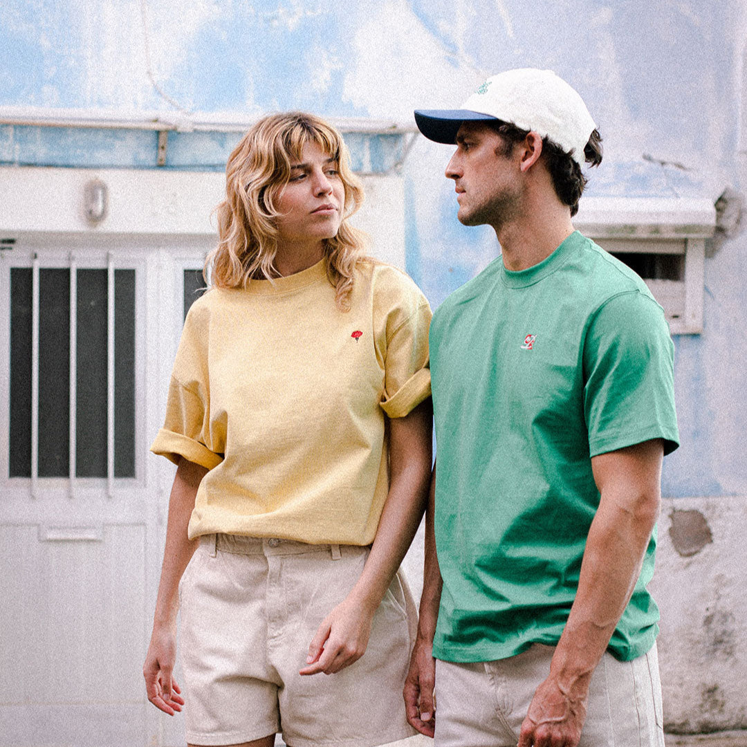 Label Tee Yellow Whased