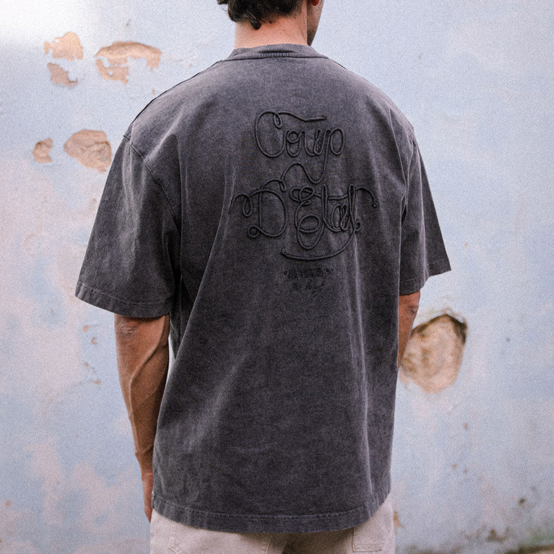 Sailing Rope Tee Black Whashed