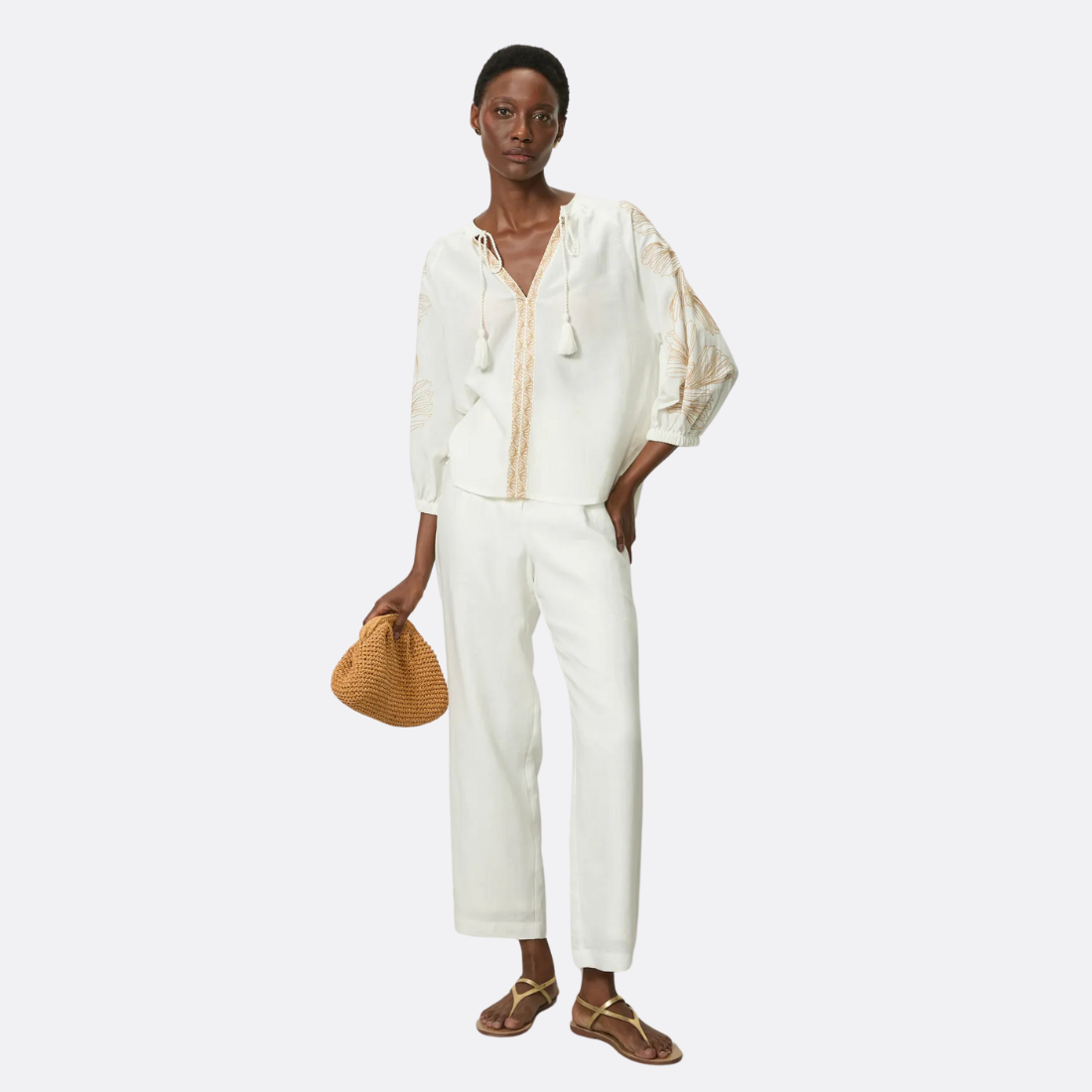 <PRODUCTTITLE> in White by Shoulder.