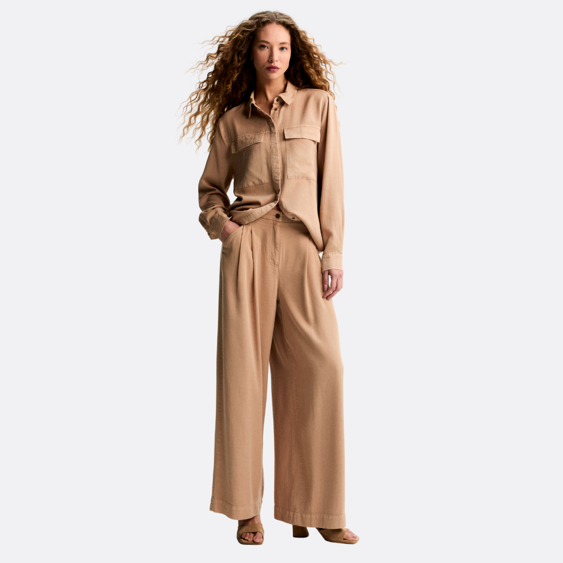 Chemise lyocell à manches longues