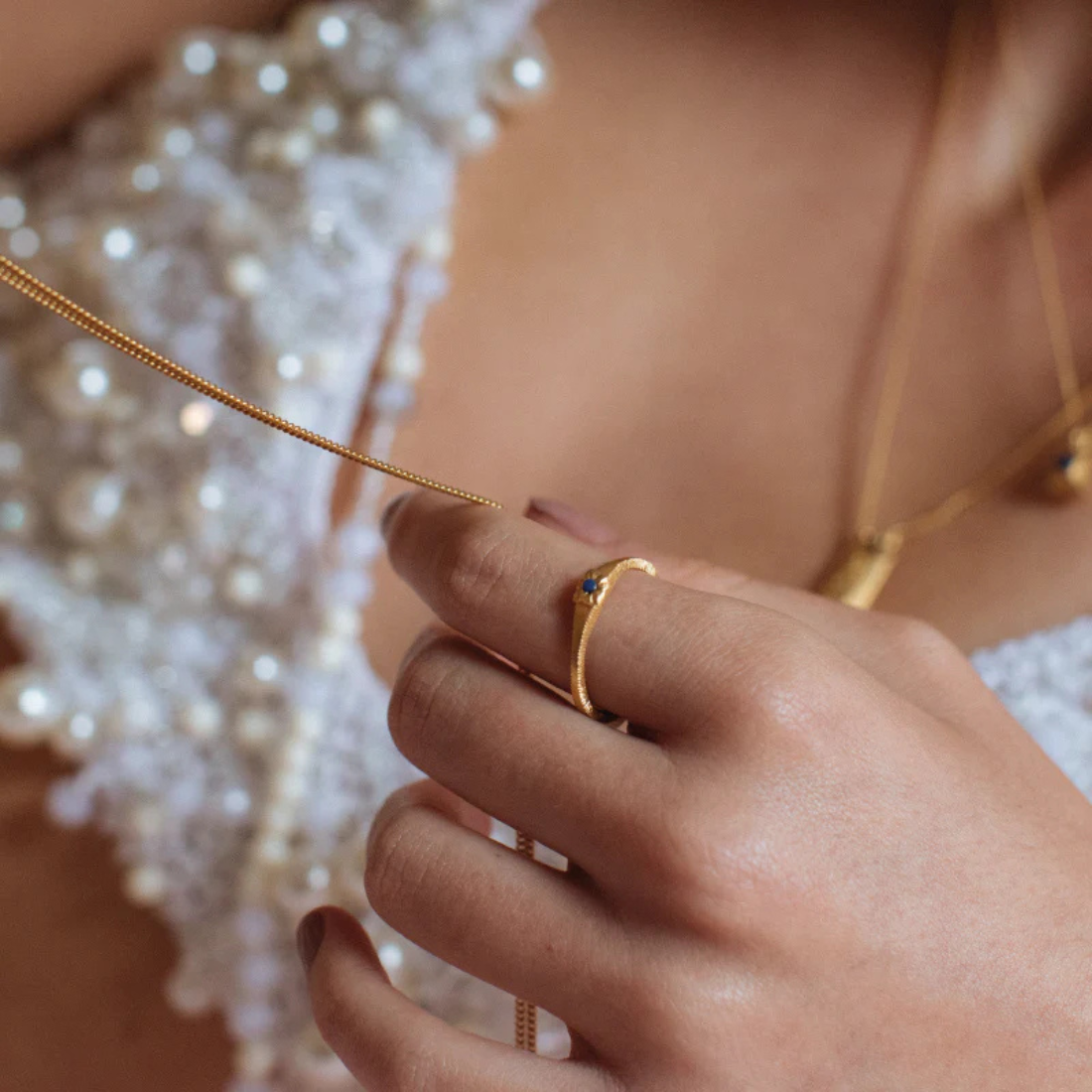 <PRODUCTTITLE> in Blue by Sopro Jewellery.