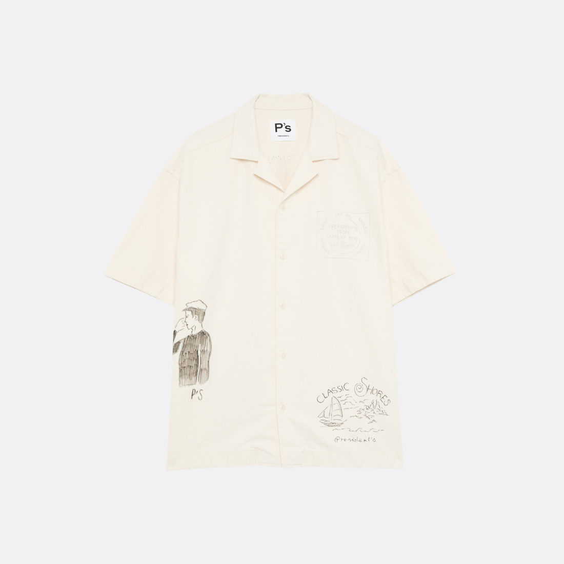 Camisa pintada a mano de arrecife