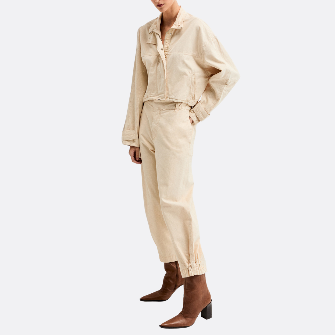 Pantalon de carotte avec ourlet réglable