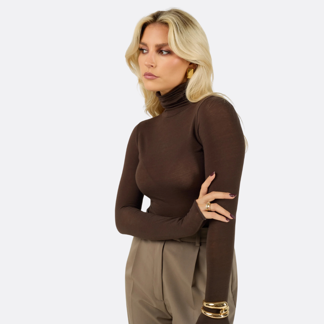 Bodysuit Belle Turtleneck - Brown