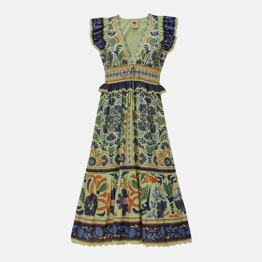 Ozeanwandel Maxi Kleid