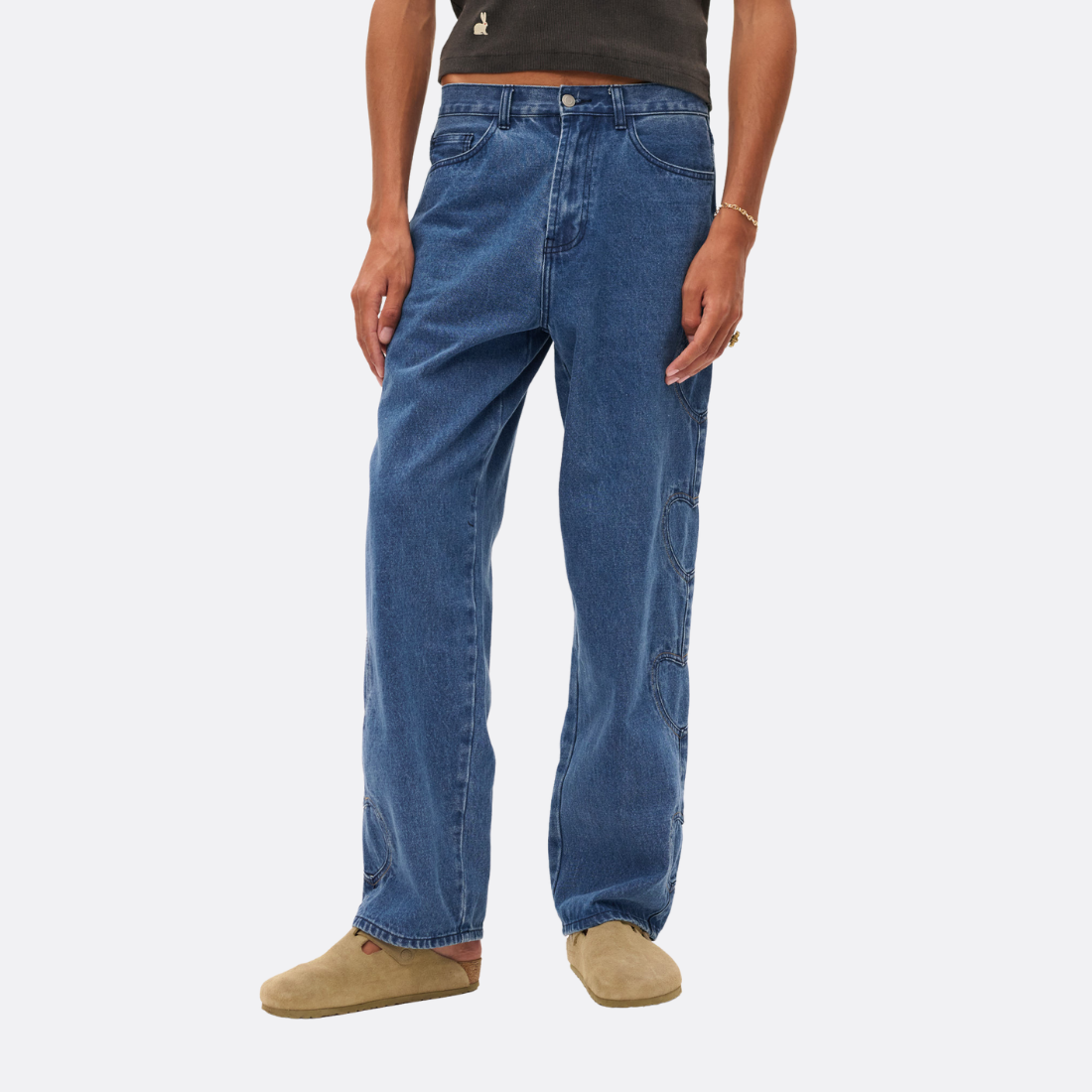 Pantalon lavé à l'écrasement du pays