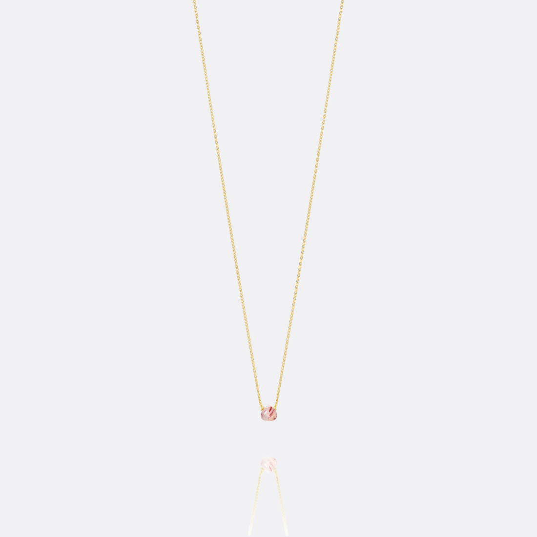 Colar Mini Quartzo Rosa