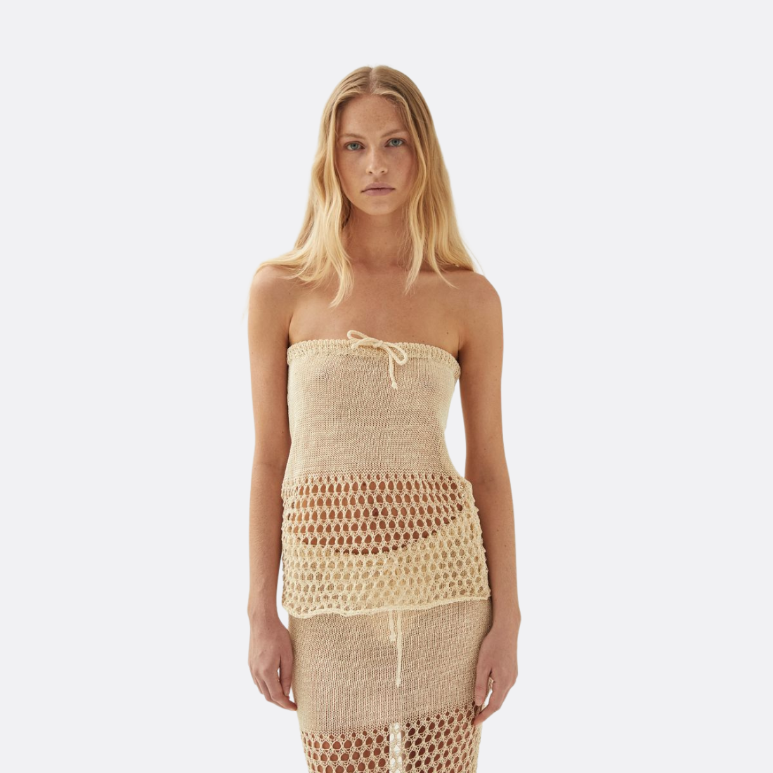 Fabiola Ecru Tricot Bra