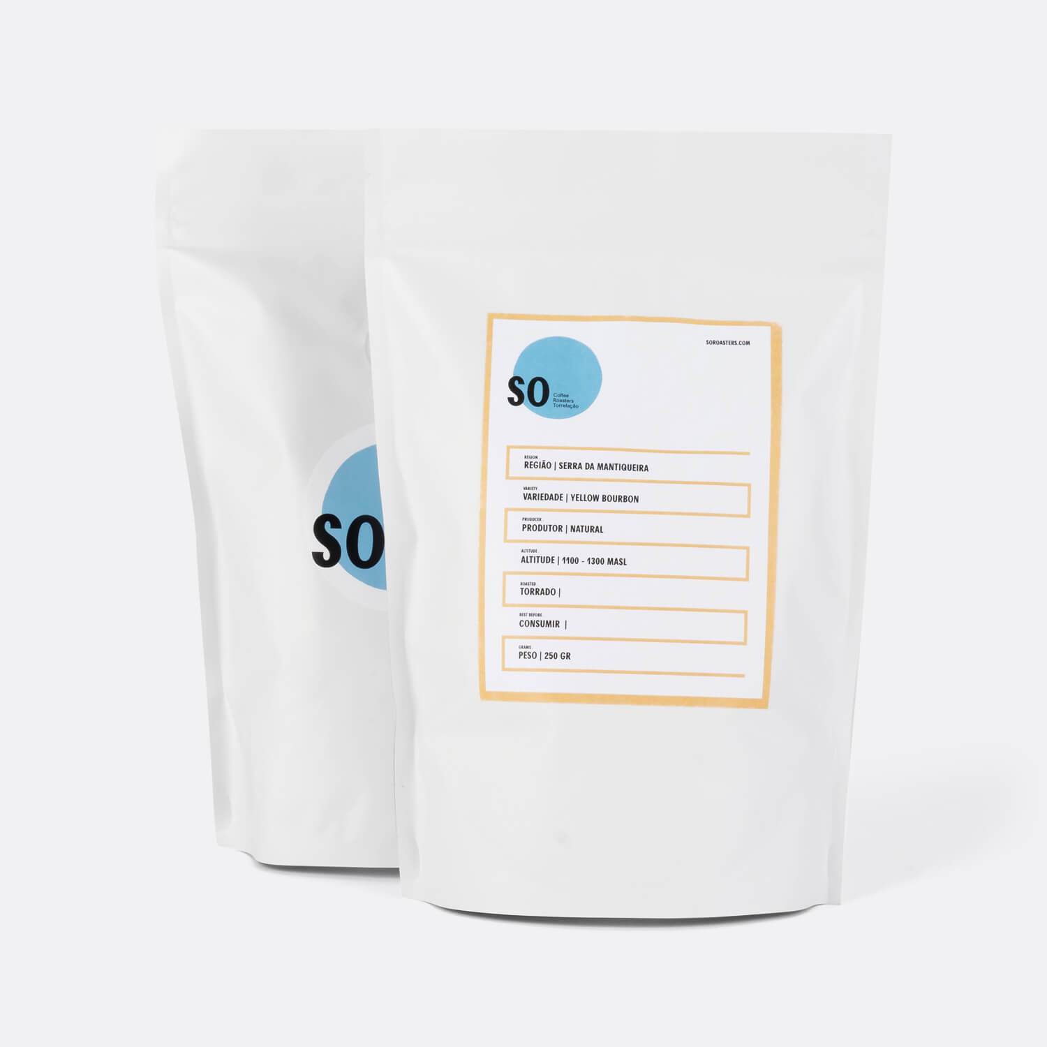 Brasil Serra da Mantiqueira Coffee in white by SO Coffee Roasters