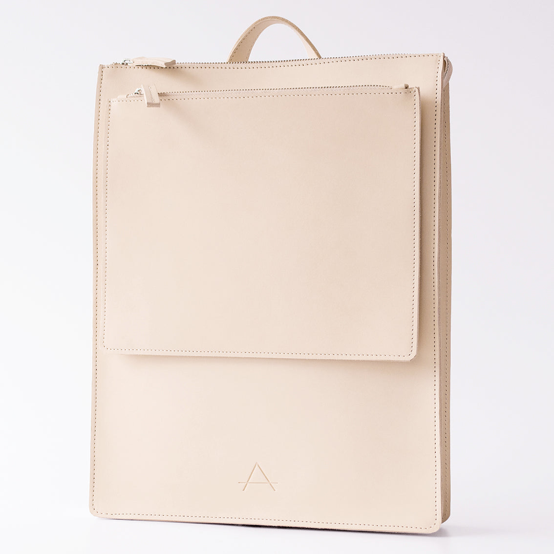 Manel Slim Backpack in Beigeand multicolor by António - Handmade Story