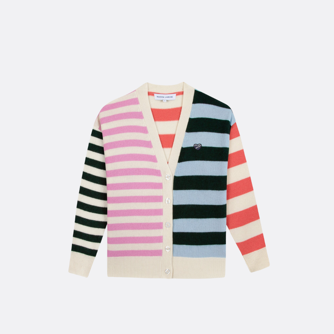 Gliziers Wool Mini Patch Coeur Cardigan
