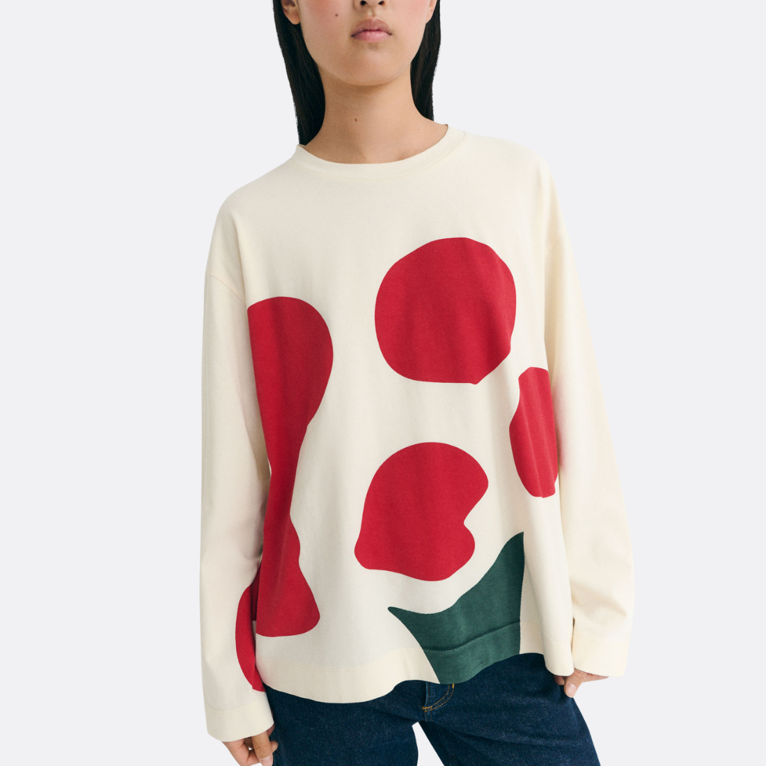 Blumenkontrast rotes Emily Tee
