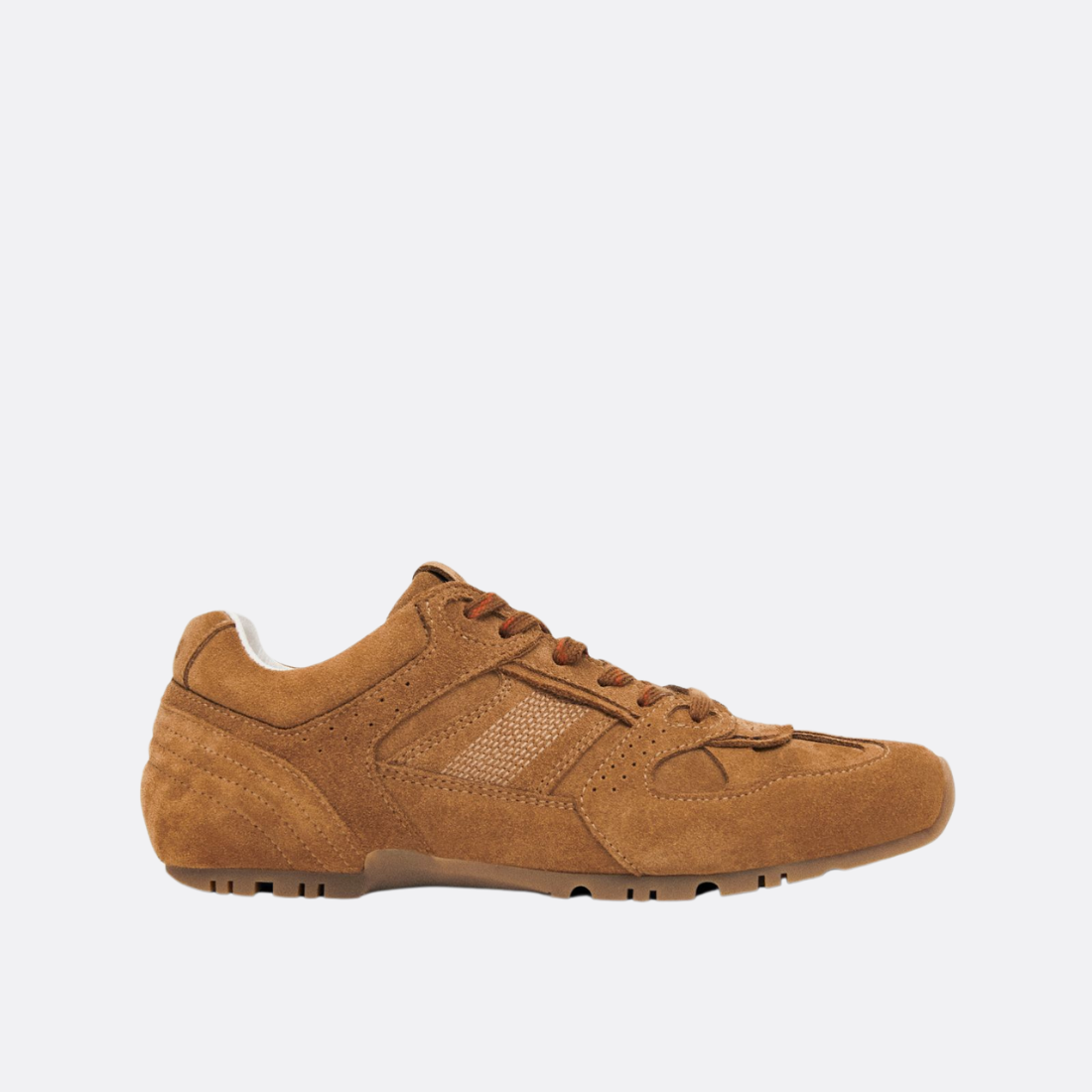 Suede Tan Leather Sneakers