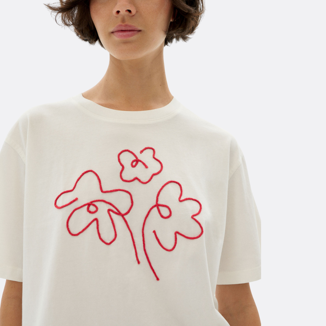 Blumenseil weiße Lucia -T -Shirt