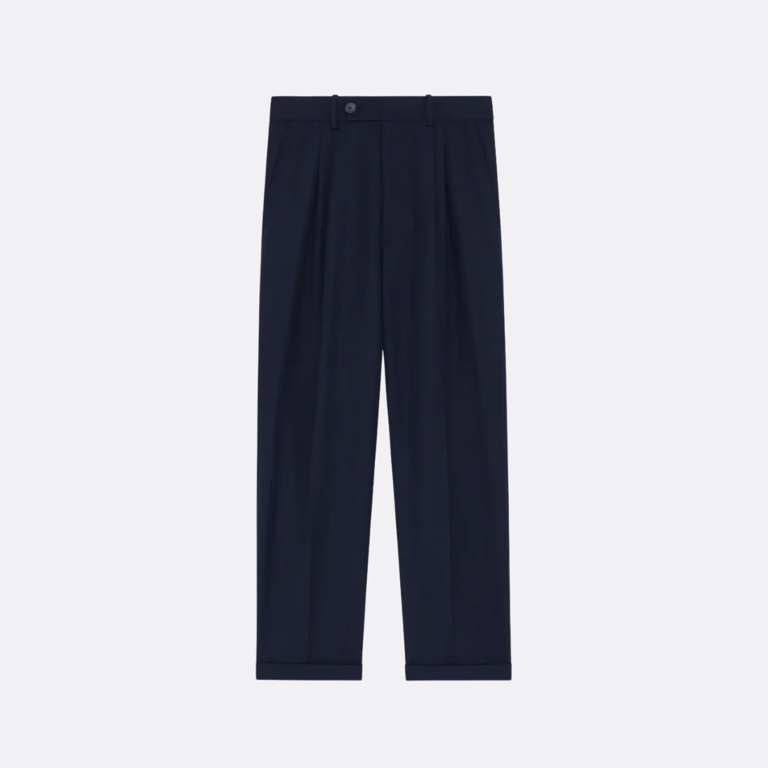 Cropped Pleat Trousers