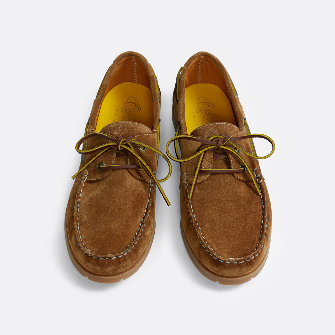 Sommerbootschuhe braune Wildleder