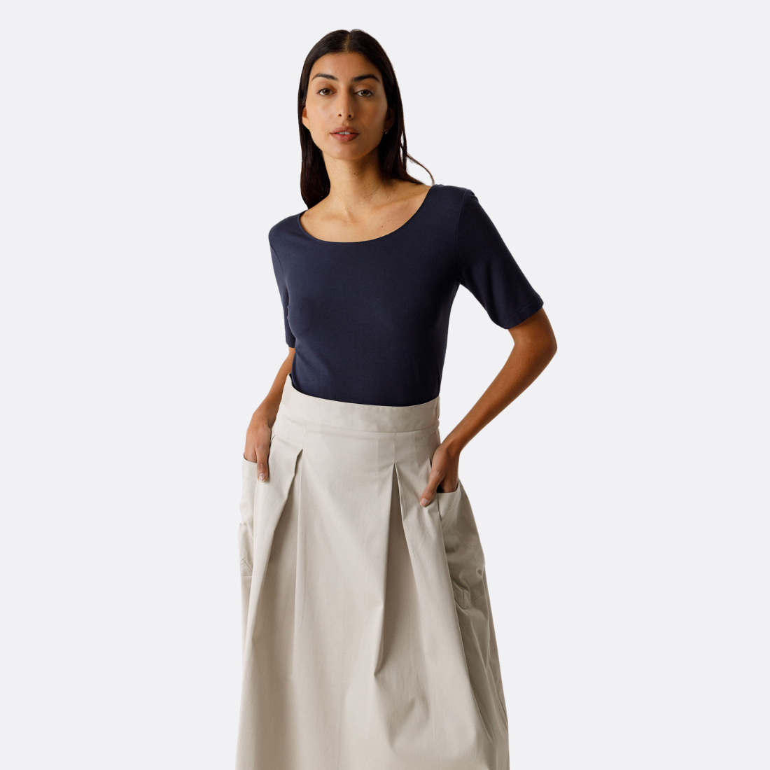 <PRODUCTTITLE> in Beige by SKFK.
