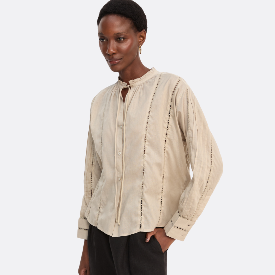 Loose Inserted Blouse