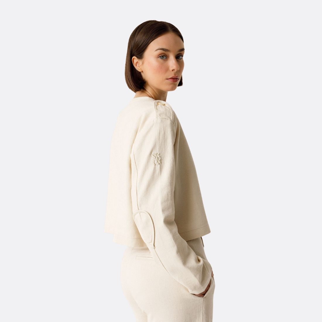<PRODUCTTITLE> in Beige by SKFK.