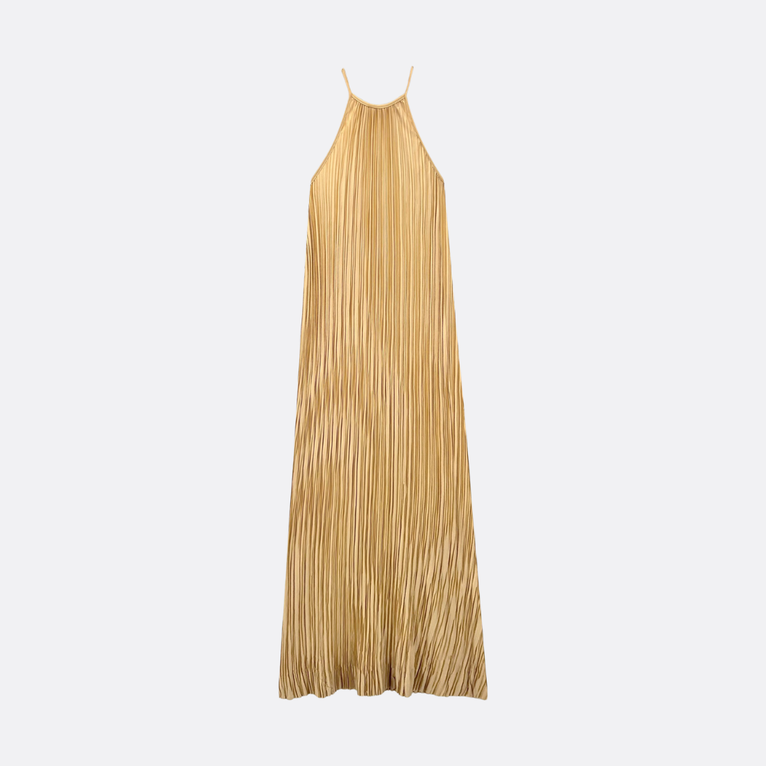 Pleated Halter Dress