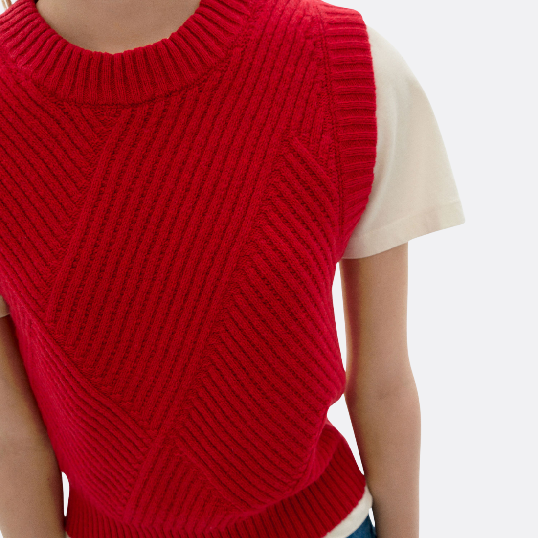 Red Kaia Knitted Vest