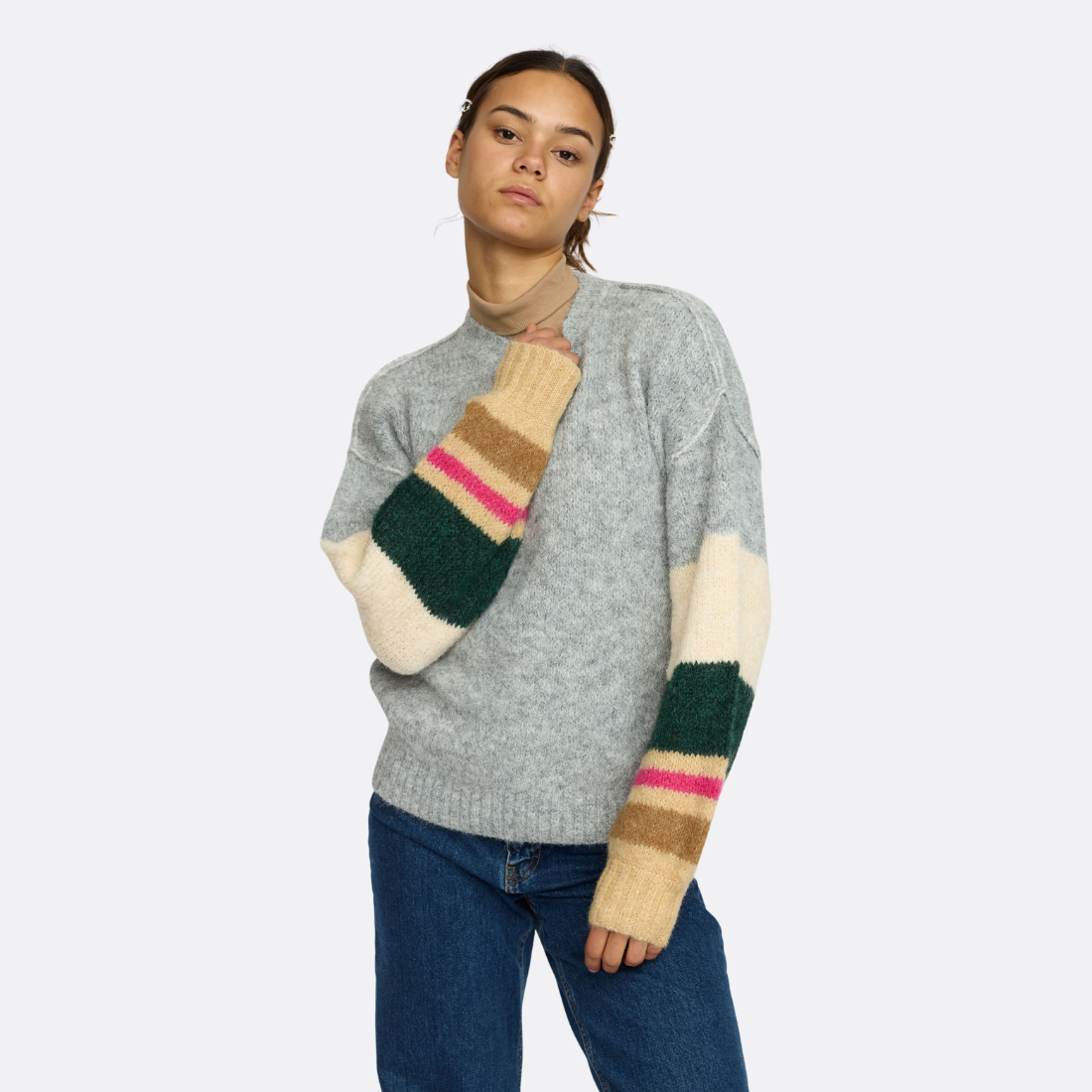 Gestreiftes weicher Pullover