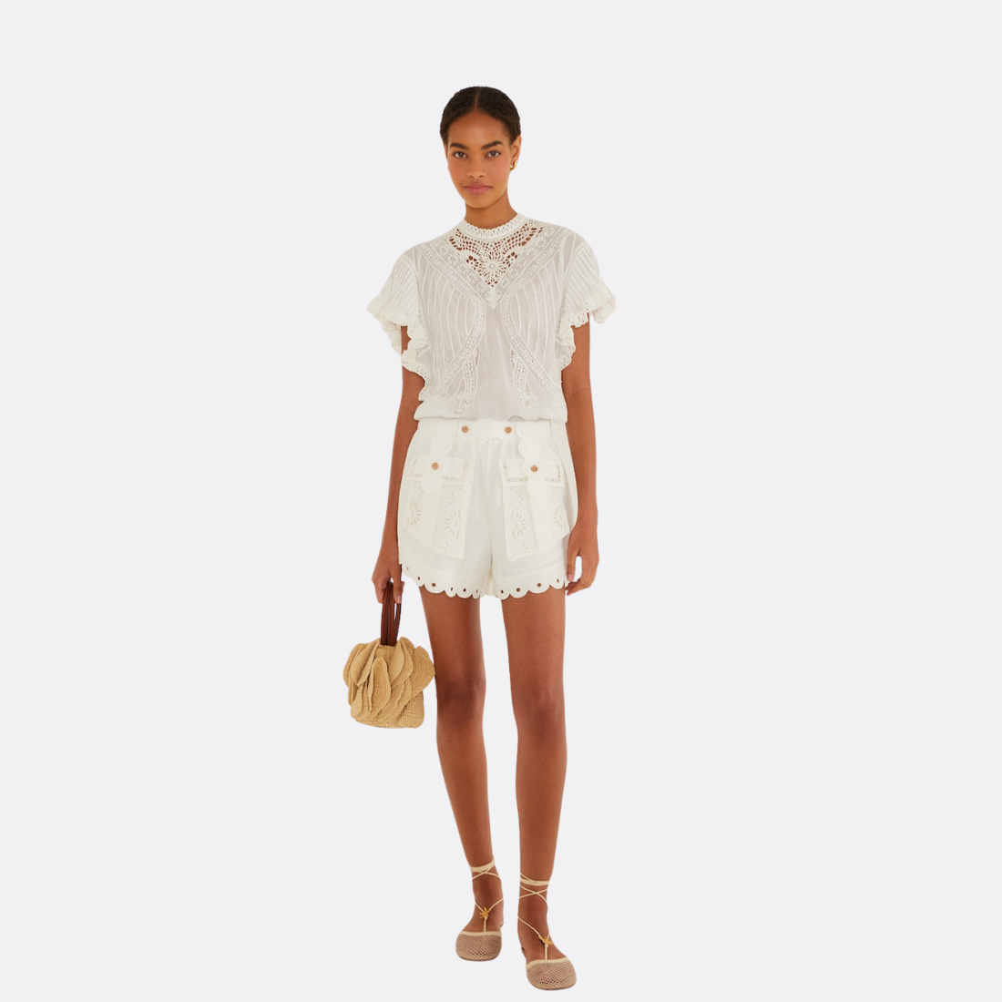 <PRODUCTTITLE> in White by FARM RIO.