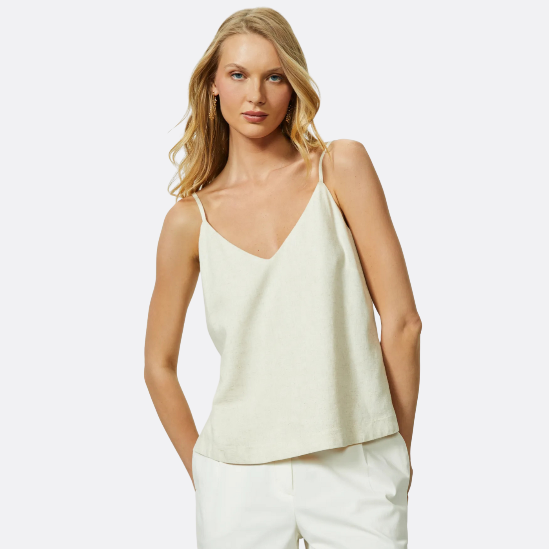 Straight Thin Strap Blouse
