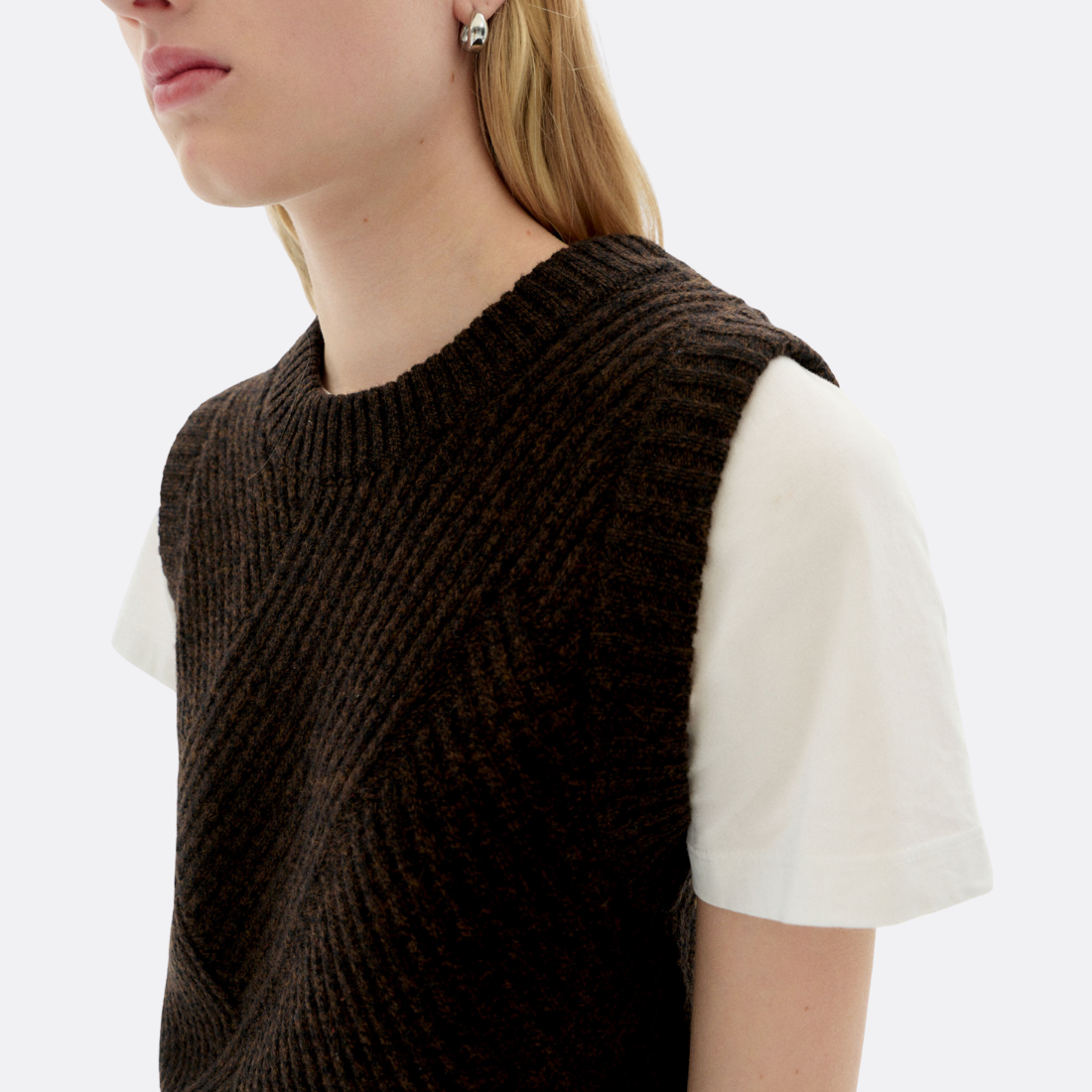 Brown Kaia Knitted Vest
