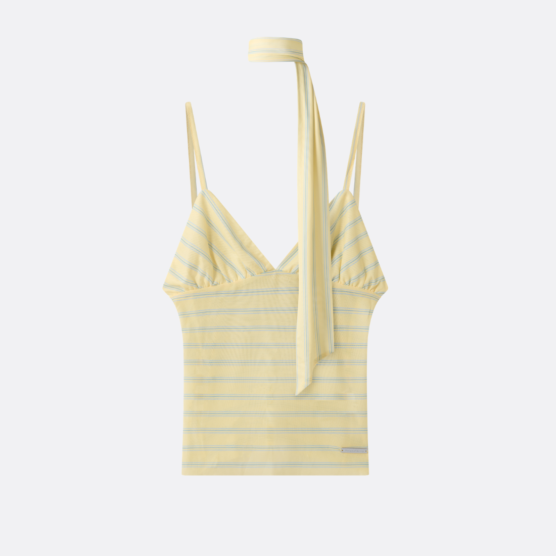 Striped Mesh Top