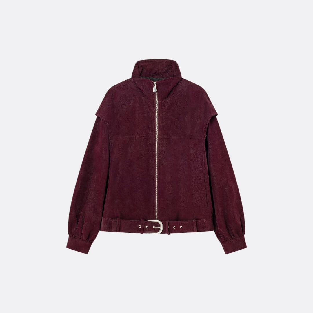 Signy Burgundy Bomber Jacket