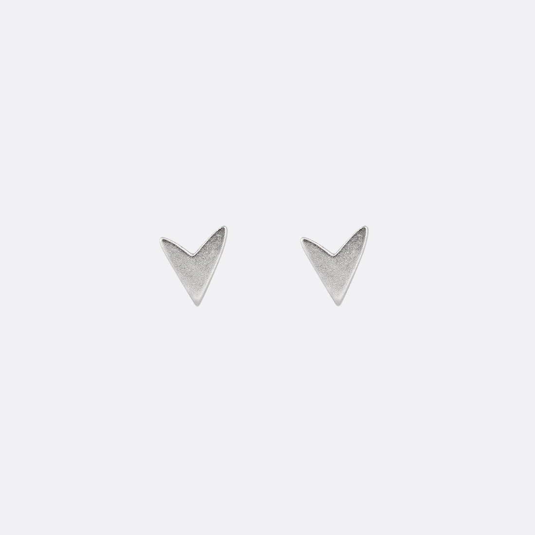 Love Stud Earrings Silver