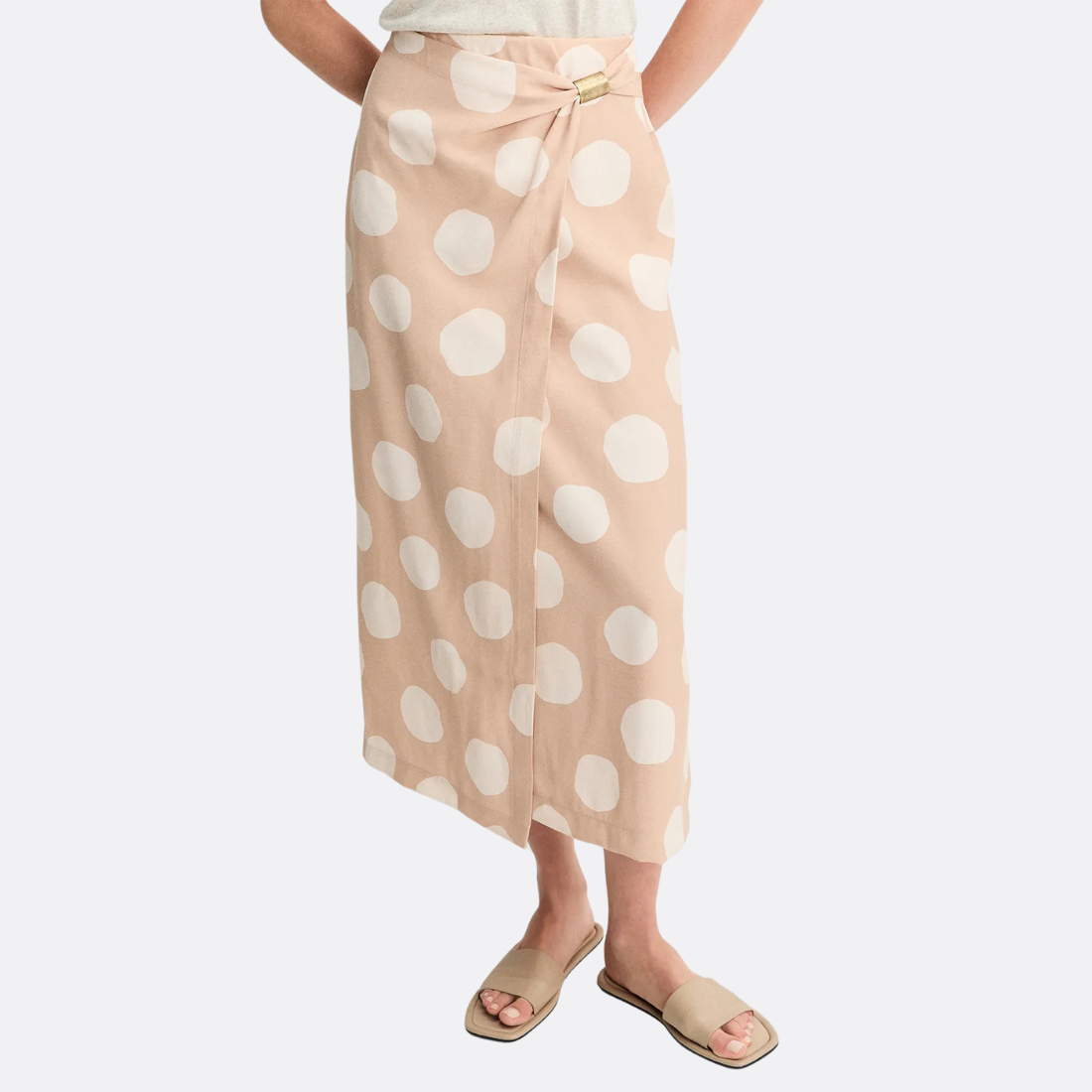 Polka Dot Textured Skirt
