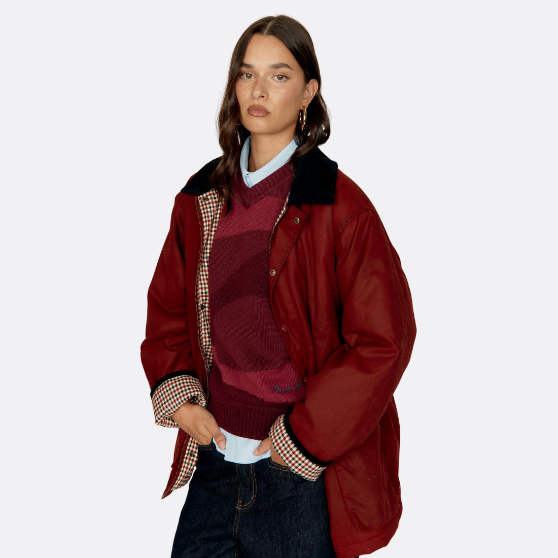 <PRODUCTTITLE> in Red by House of Sunny.