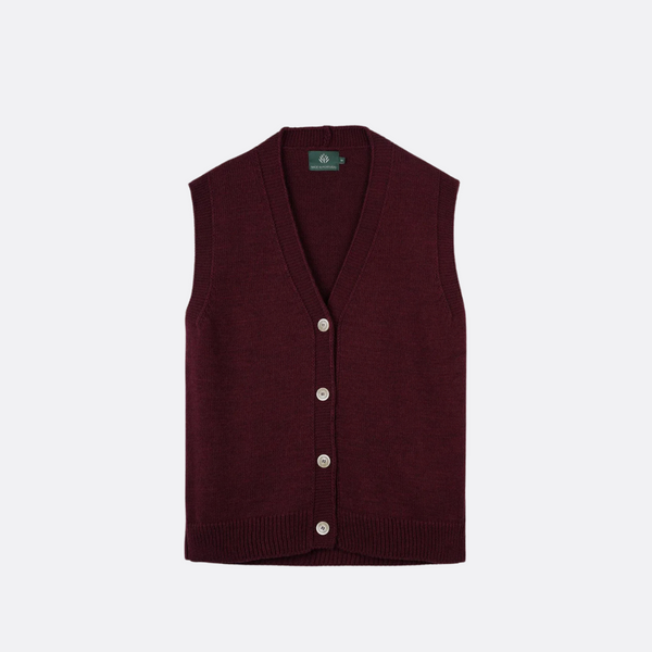 Burgundy Knitted Vest