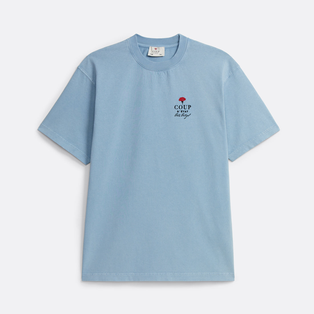 Tee de logo bleu lavé