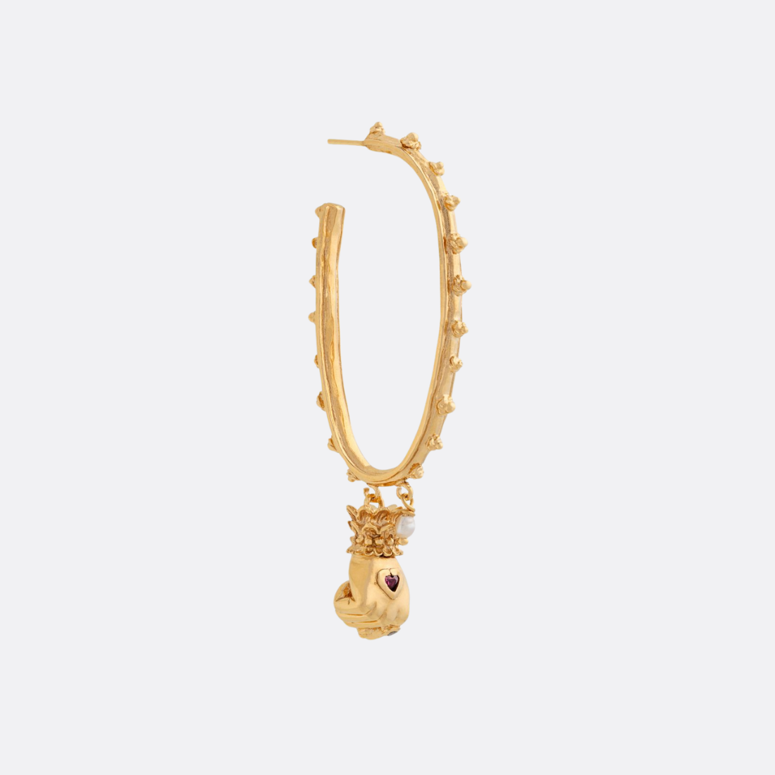 Oval Hoop L With Luchy Fig