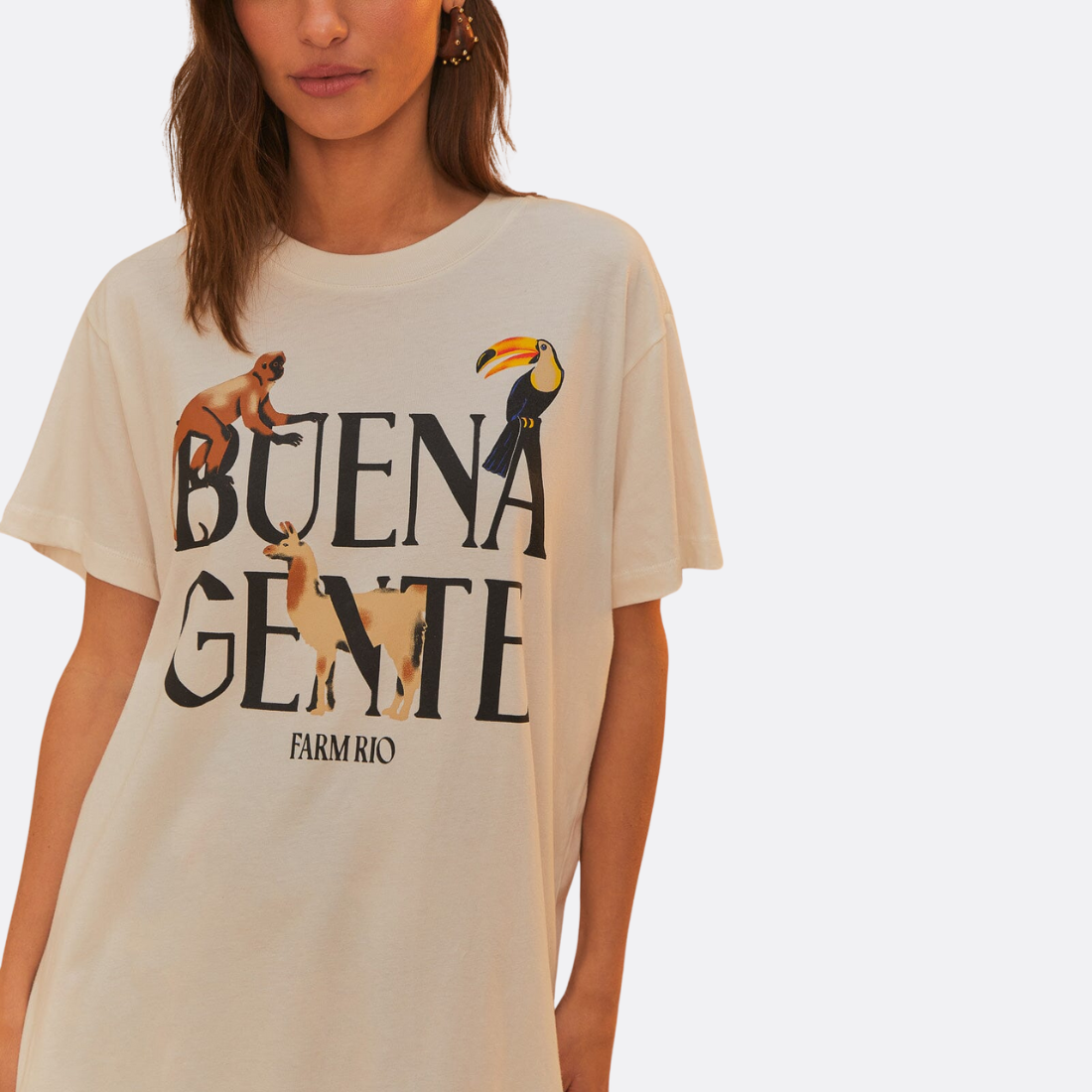 Entspannter T-Shirt Buena Gente ungenau