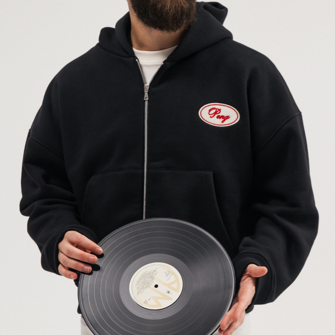 Patch Reißverschluss Hoodie