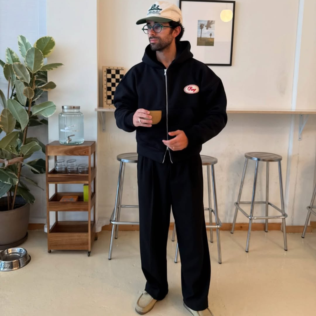 Patch Zip Sweat à capuche