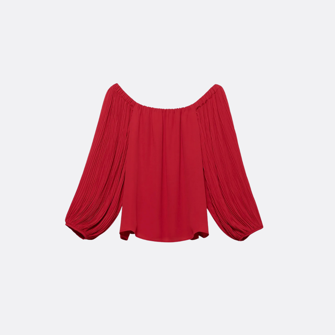 Pleated Sleeve Blouse