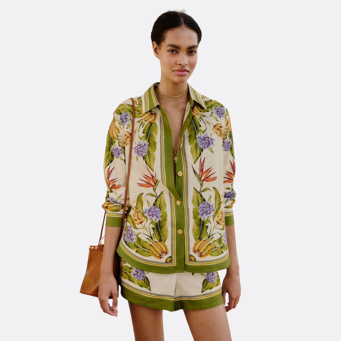 Tropical Scarf Shirt
