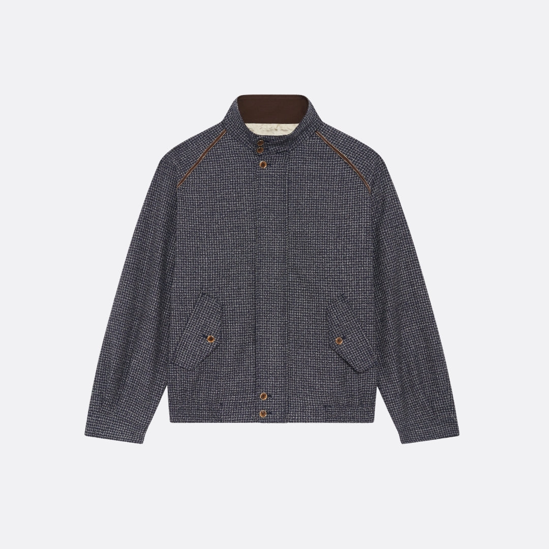 Hahnentritt-Baracuta-Jacke
