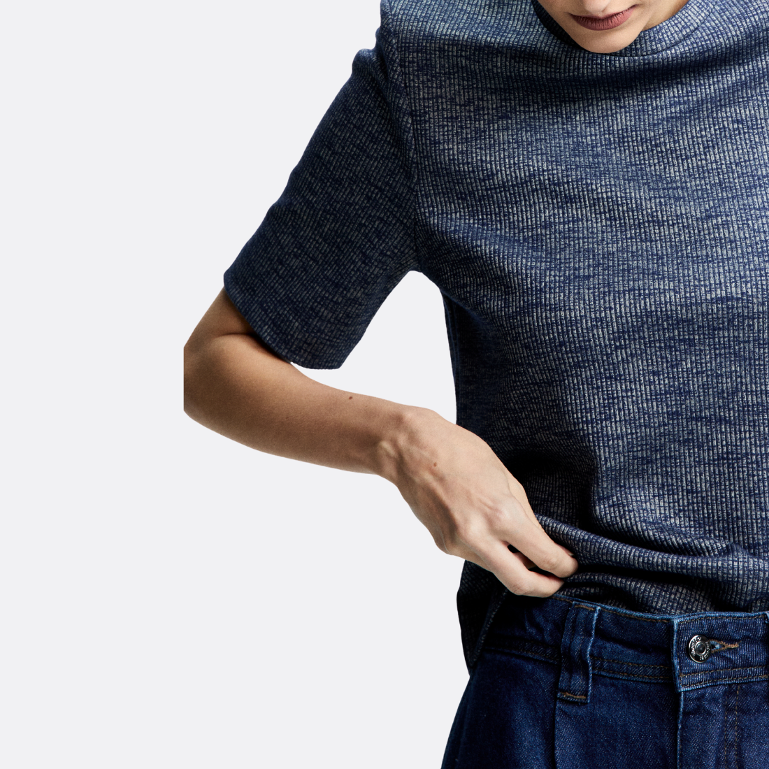 <PRODUCTTITLE> in Blue by Shoulder.