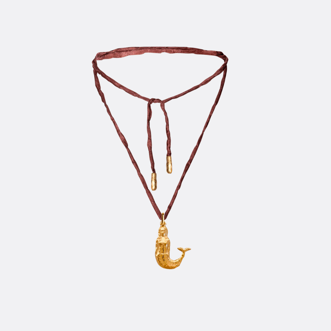 Mermaid Cinnamon Silk Necklace