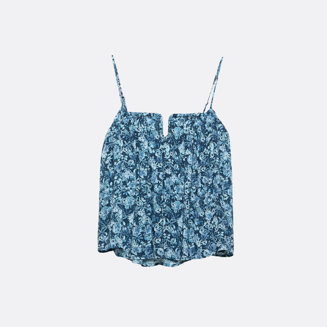 Thin Strap Floral Blouse