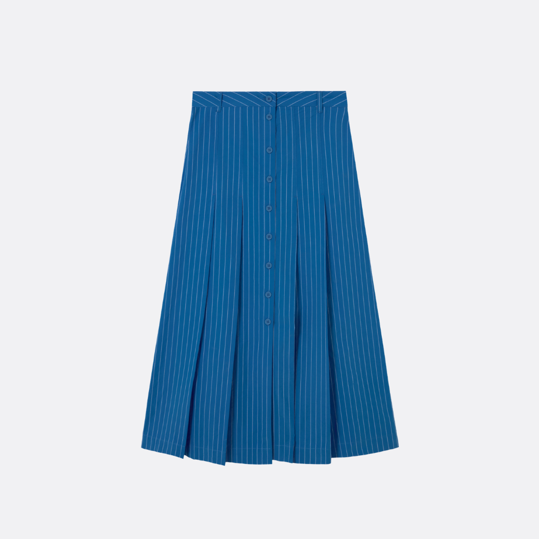 Striped Pleated Skirt