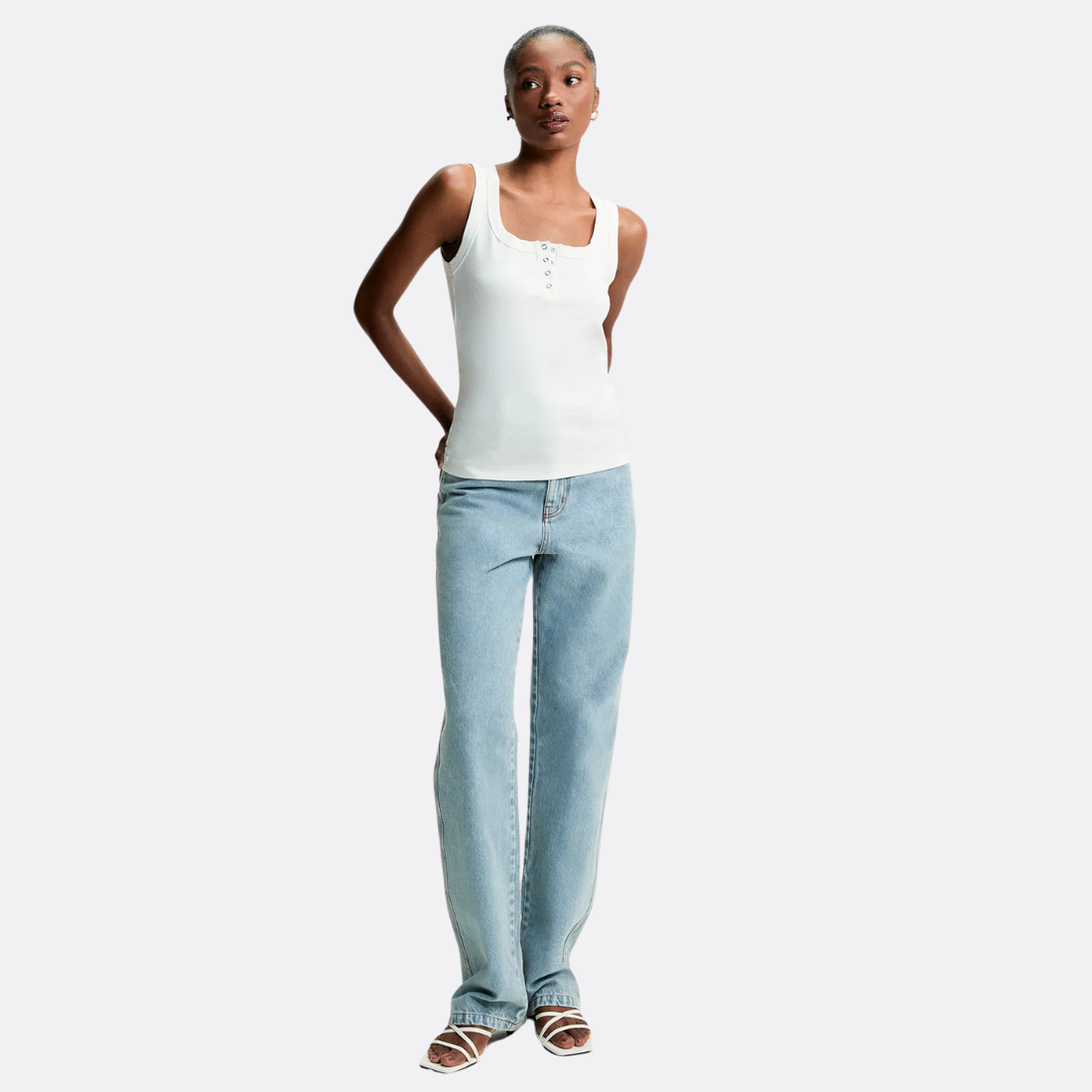 <PRODUCTTITLE> in White by Shoulder.