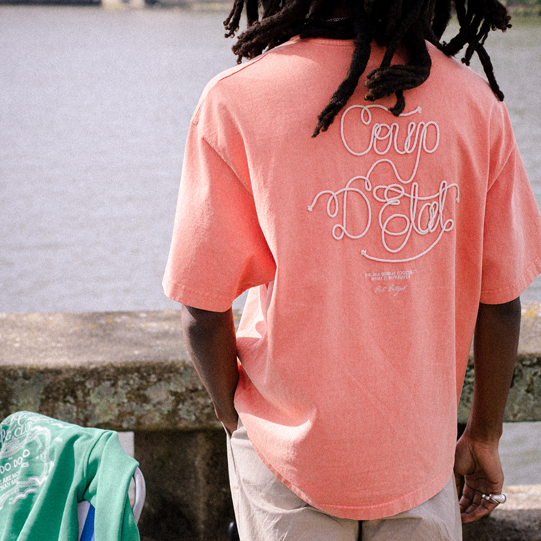 Segelseil Tee Pink geschlagen