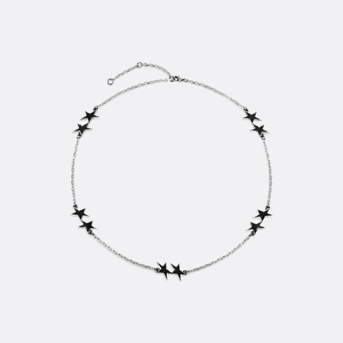 Black Enameled Icon Necklace